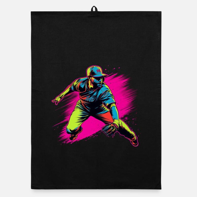 Baseball Player Steamwave Organic dish towel