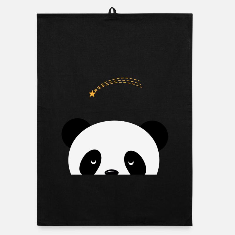 Träumender Panda mit Sternschnuppe Organic Geschirrtuch