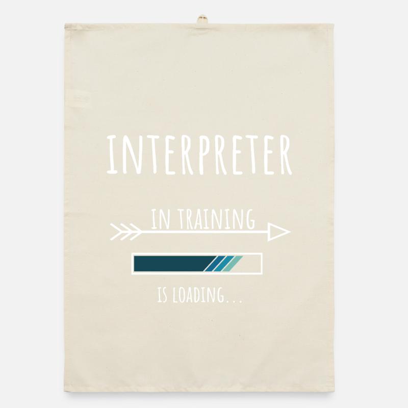 Interpreter in Ausbildung Geschenk Dolmetscher Organic Geschirrtuch