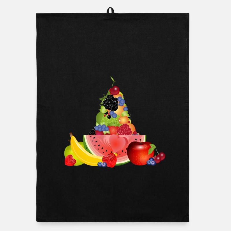 Colorful Fruit Pyramid with Watermelon Organic dish towel