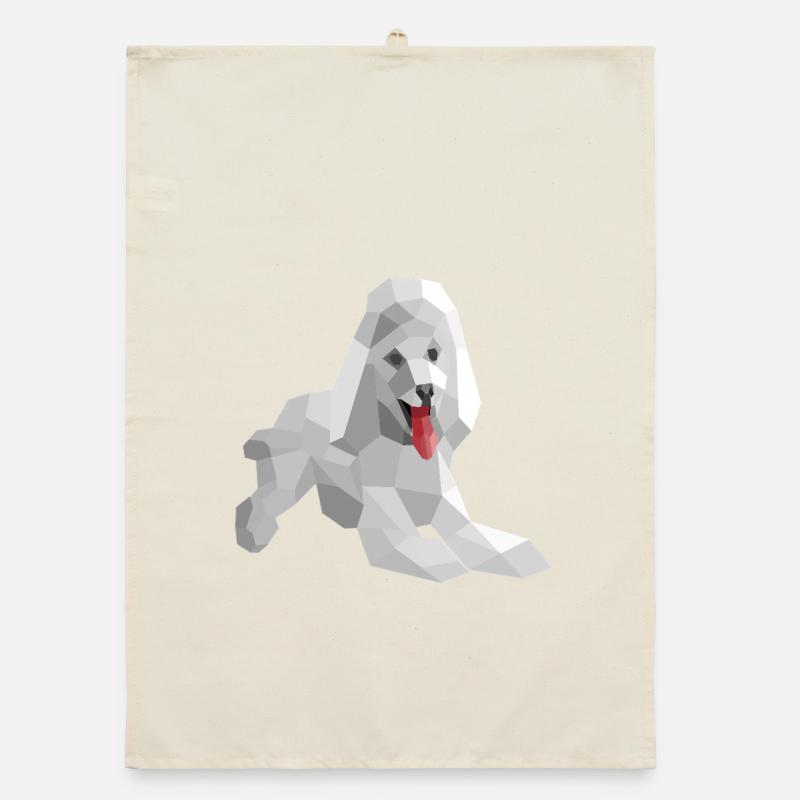 Caniche low poly élégant Torchon bio