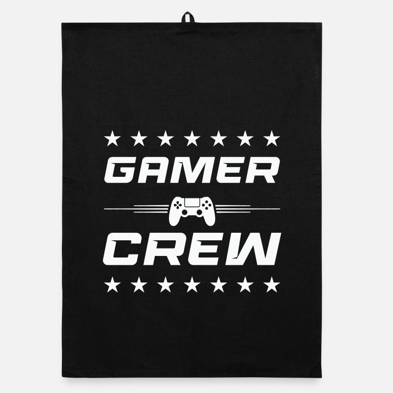 Gamer Crew Logo Print Organic dish towel