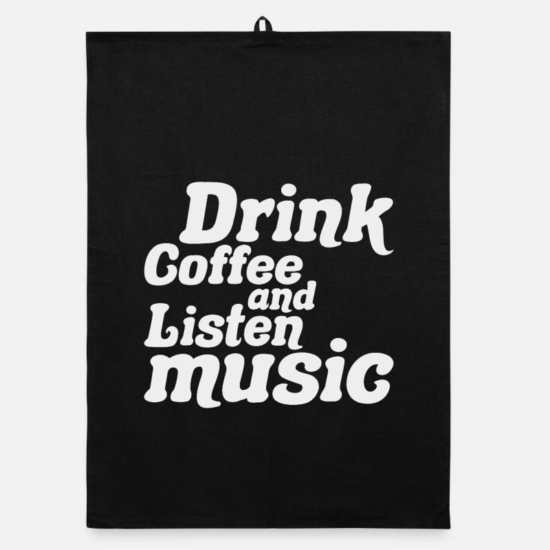 Boire Du Café Et écouter De La Musique Torchon bio