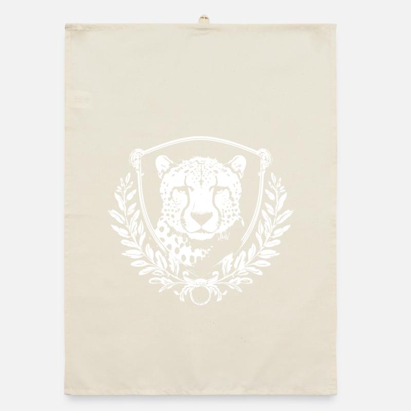 Leopard seal with laurel Organic dish towel