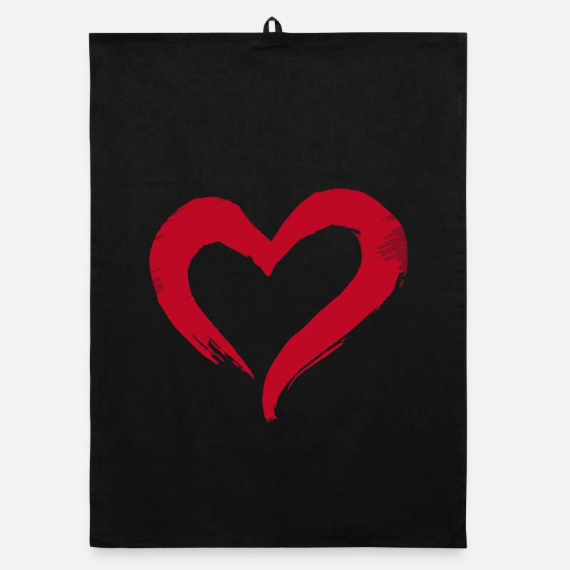 Heart Organic dish towel