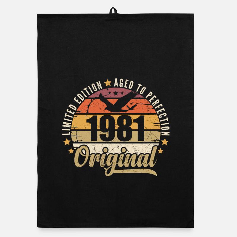 1981 Birthday Gift 1981 Original 1981 Organic dish towel