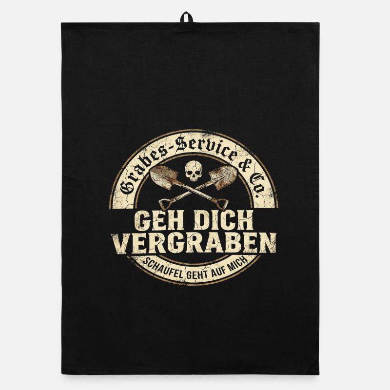Geh dich vergraben Gräber-Service Humor Organic Geschirrtuch
