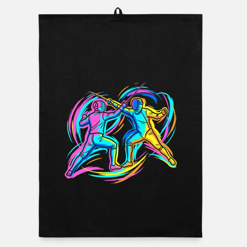 Fechtduell Organic Geschirrtuch