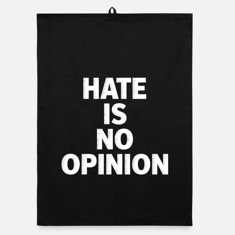 Hate is no Opinion - Antifa Merch Organic dish towel
