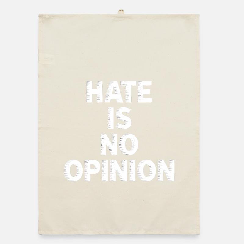 Hate is no Opinion - Antifa Merch Organic dish towel