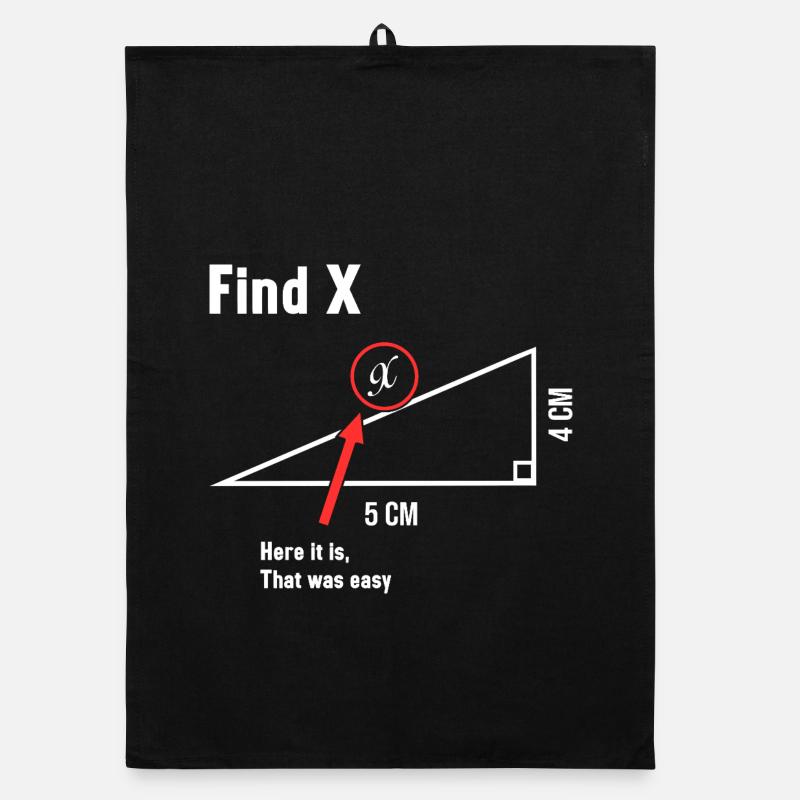 Find X Mathe Liebhaber Mathematiker Mathelehrer Organic Geschirrtuch