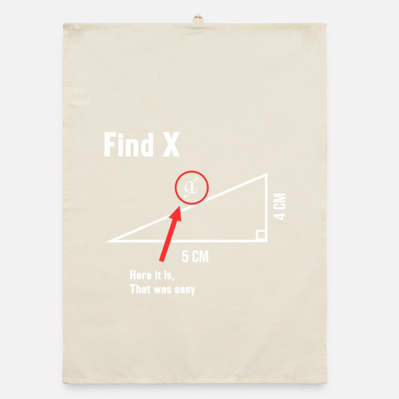 Trouver X Math Lover Mathématicien Professeur de mathématiques Torchon bio