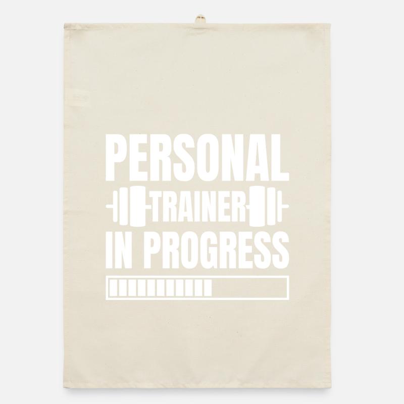 Powerlifting Bodybuilder Personal Trainer Progress Organic dish towel