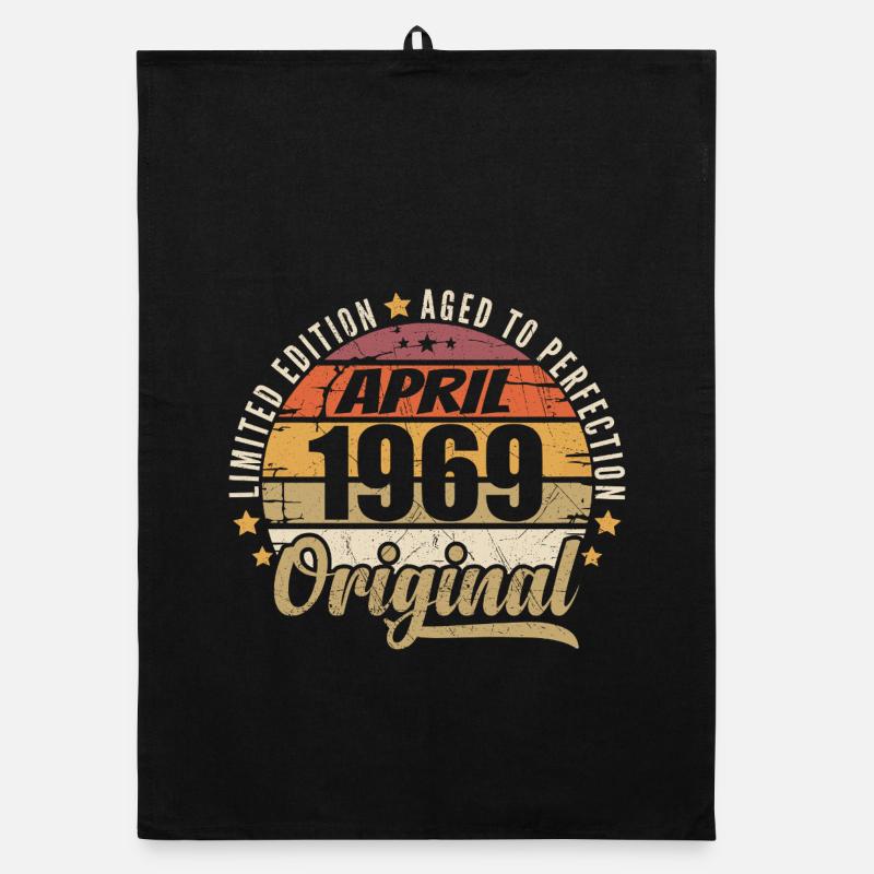 Geburtstagsgeschenk April 1969 Organic Geschirrtuch