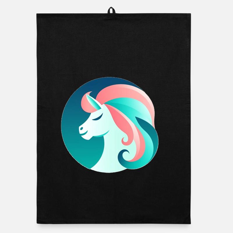 Neon Unicorn Dream Image Organic dish towel