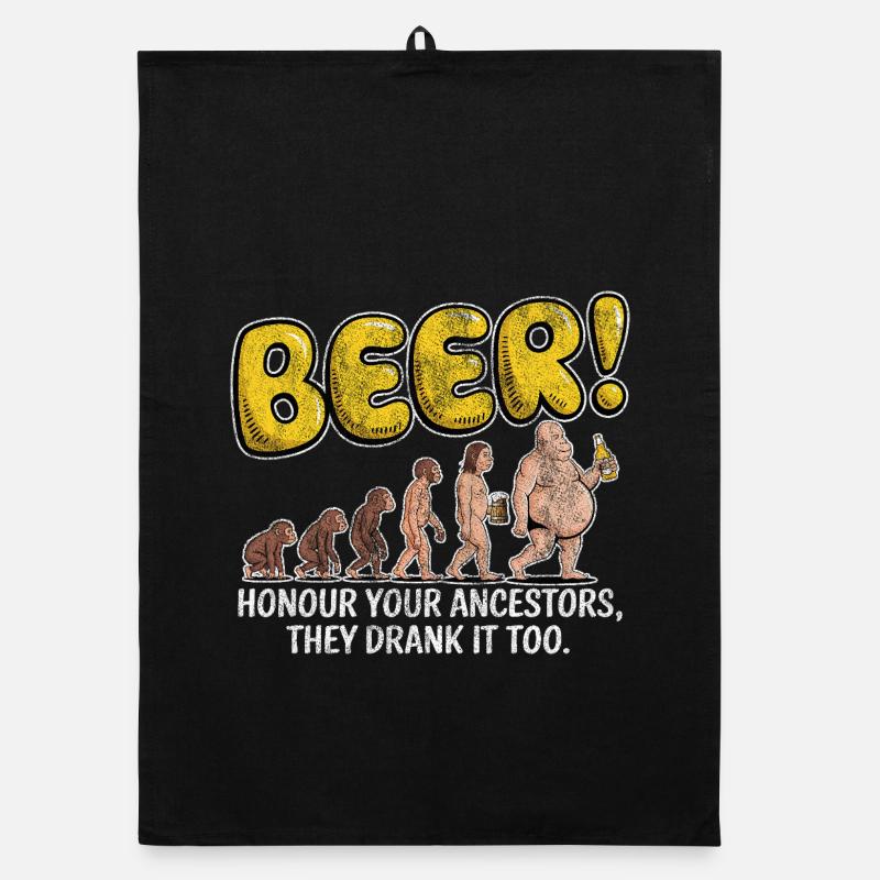 Evolution Beer Lustiges Witziges Bier Organic Geschirrtuch