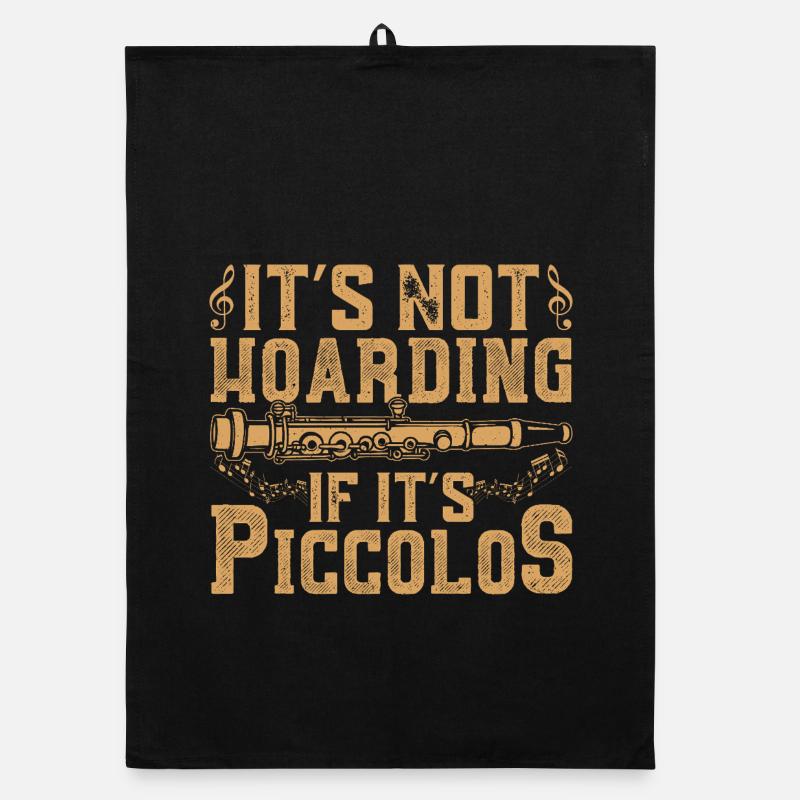  Piccolo Player Marching Band Orchestra Instrument Organic dish towel