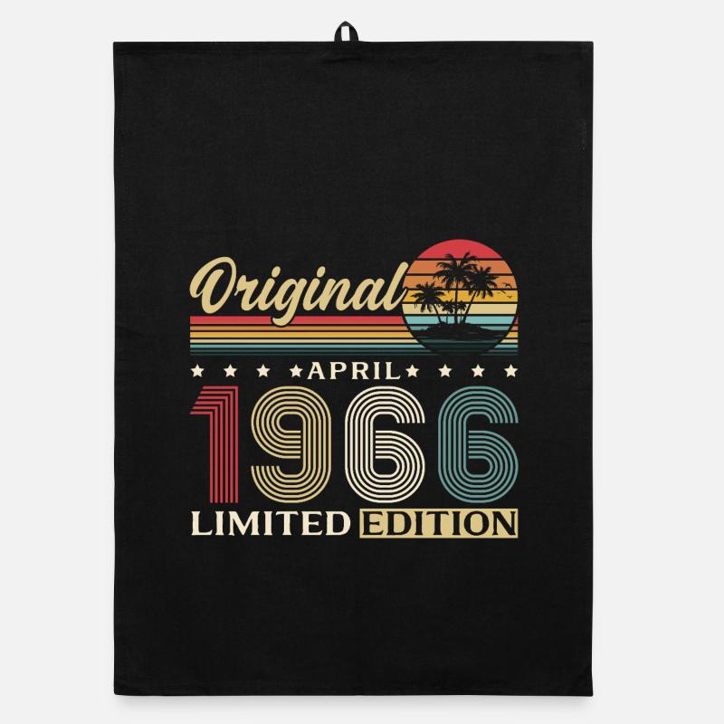 60. Geburtstag Geschenk Mann Original April 1966 Organic Geschirrtuch