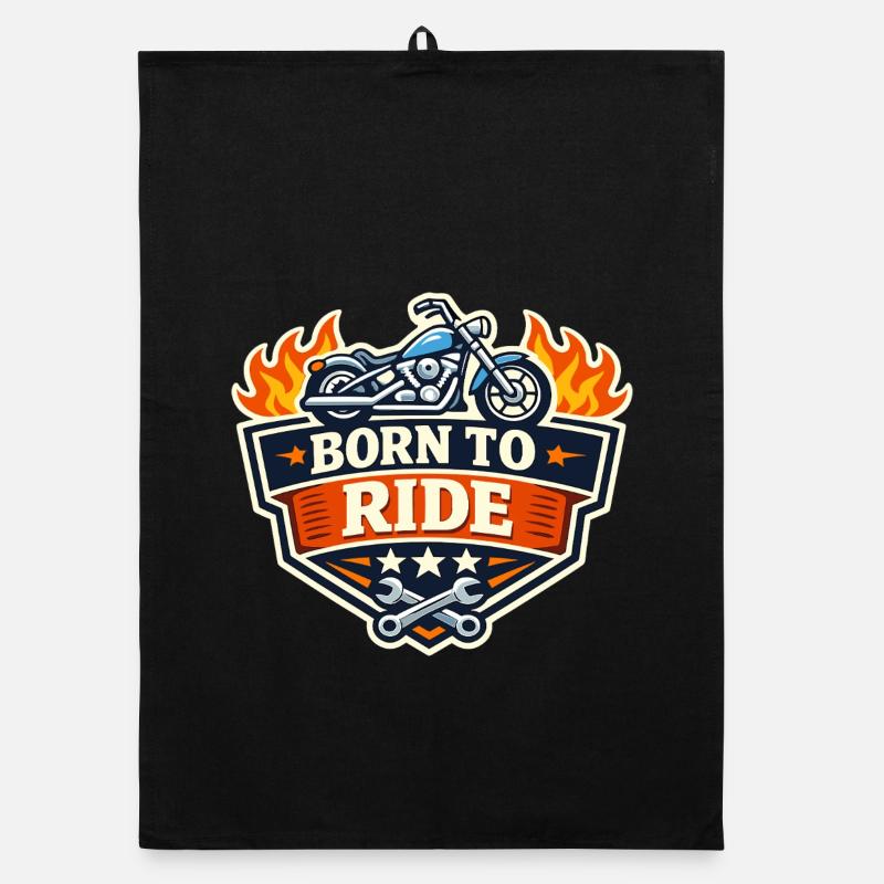 Logo de la moto BornToRide Torchon bio