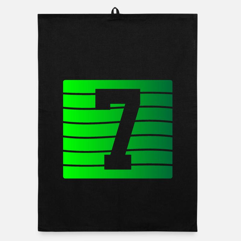 Green Stripe-7 Contrast Design Organic dish towel