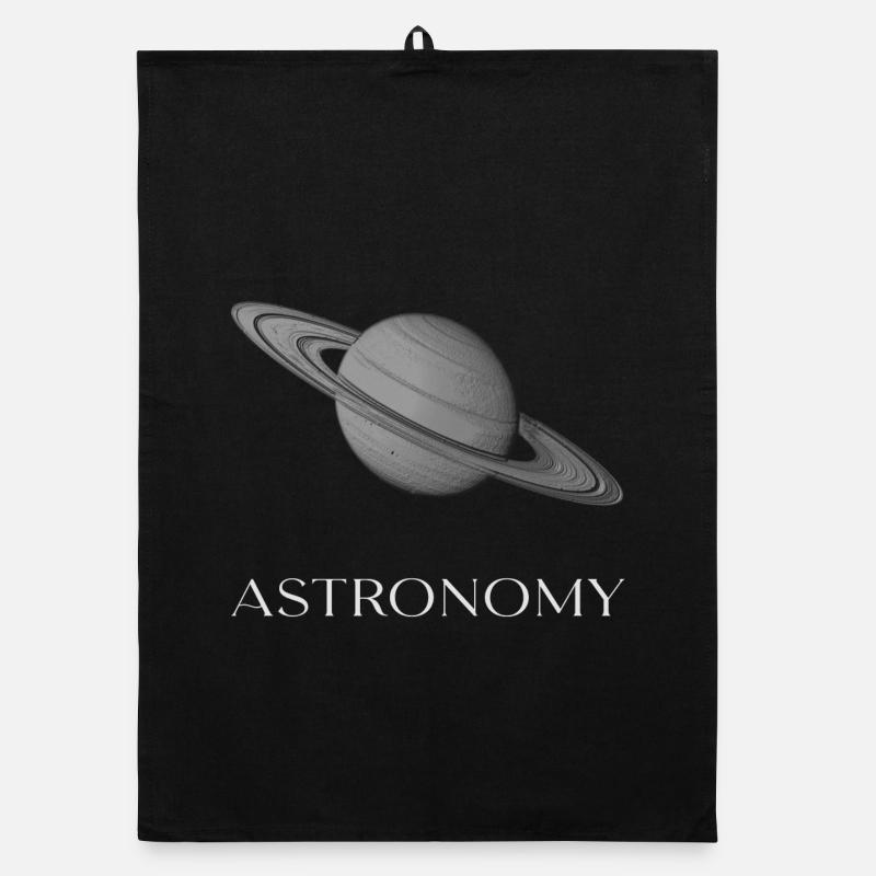 Astronomie - Torchon bio - noir