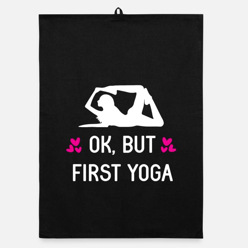Ok, But First Yoga Organic dish towel