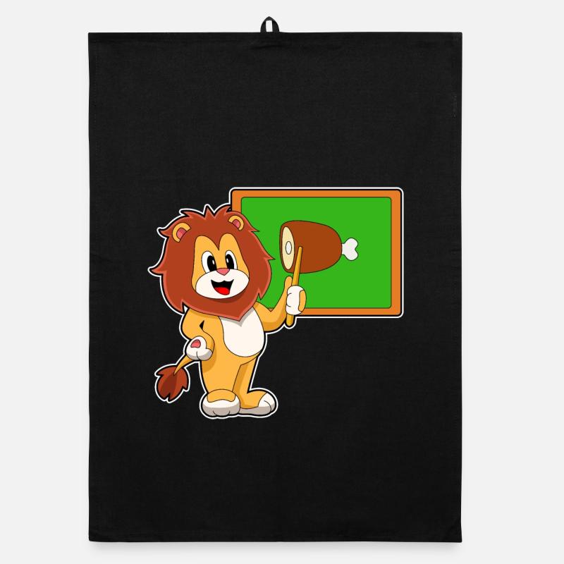 École du Maître Lion Pointeur de Bâtons Torchon bio