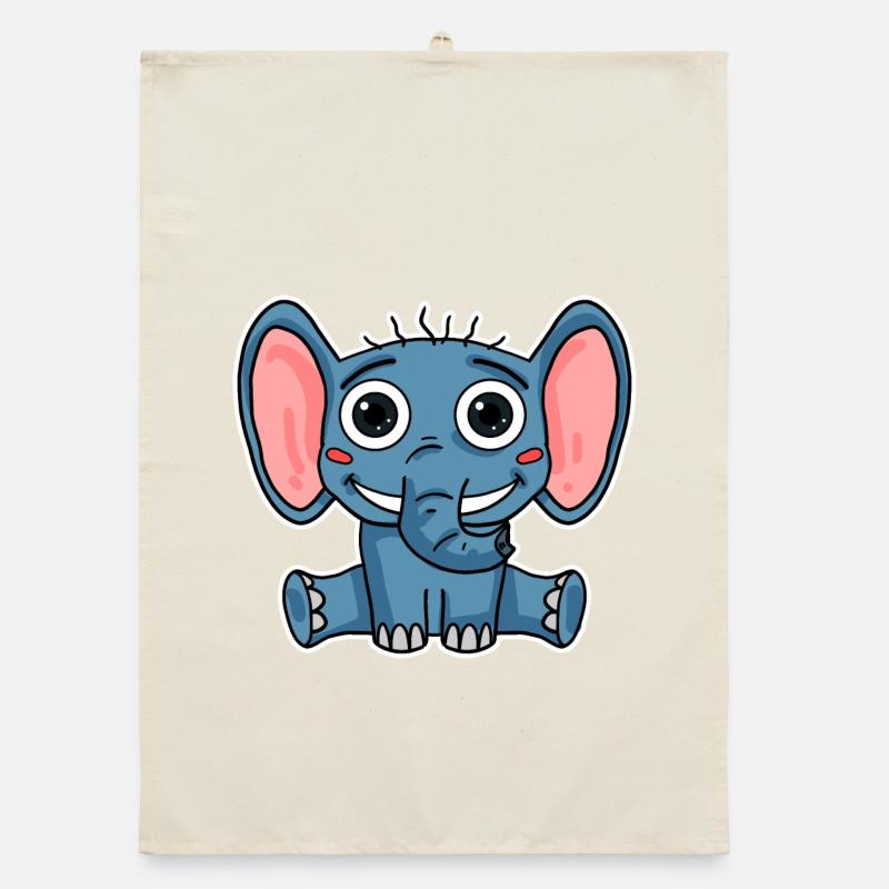 Elefant Organic Geschirrtuch