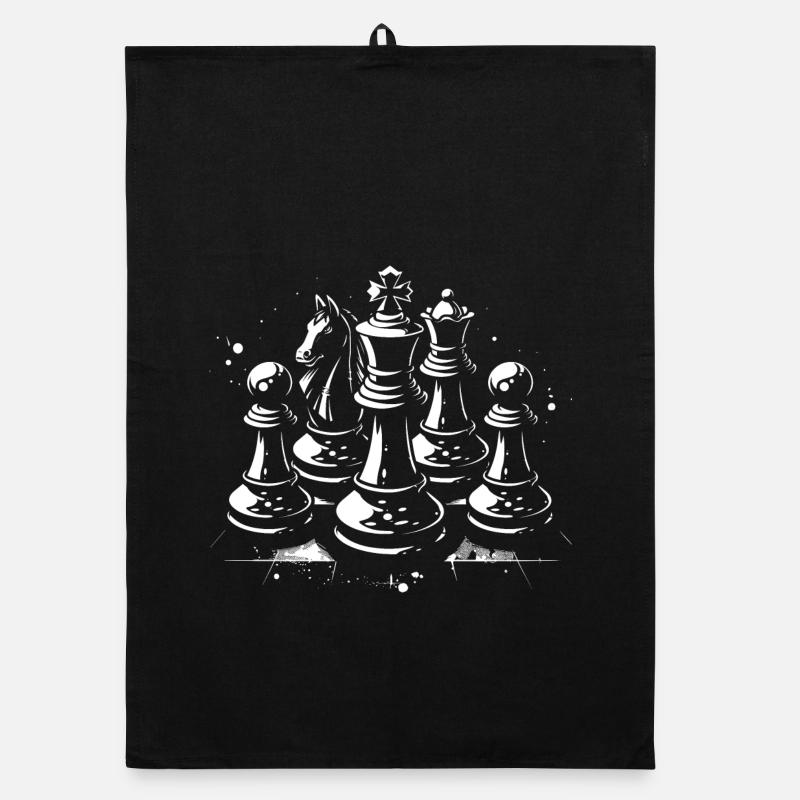 Chess pieces Organic dish towel