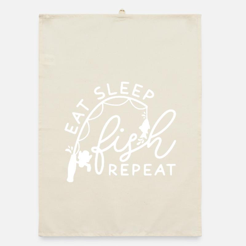 Sleep Fish Répéter la conception Torchon bio