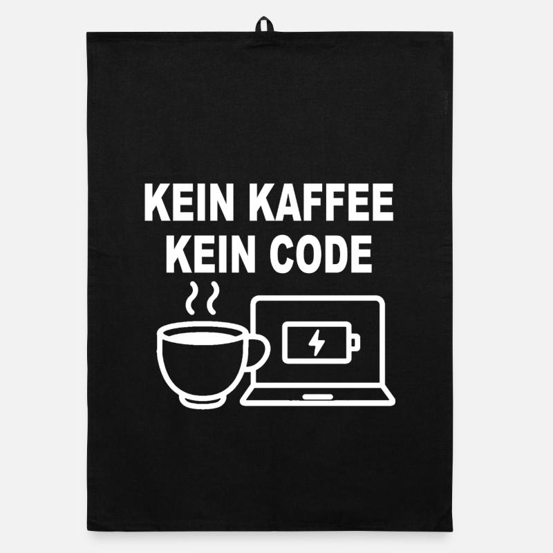 Kein Kaffee Kein Code – Funny Programmer Design Organic Geschirrtuch