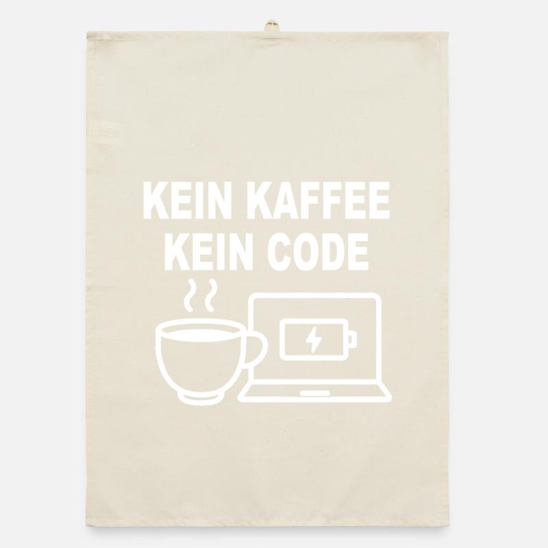 Kein Kaffee Kein Code - Conception de programmeur amusant Torchon bio