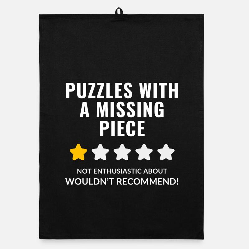 Puzzle Zitat Design Organic Geschirrtuch