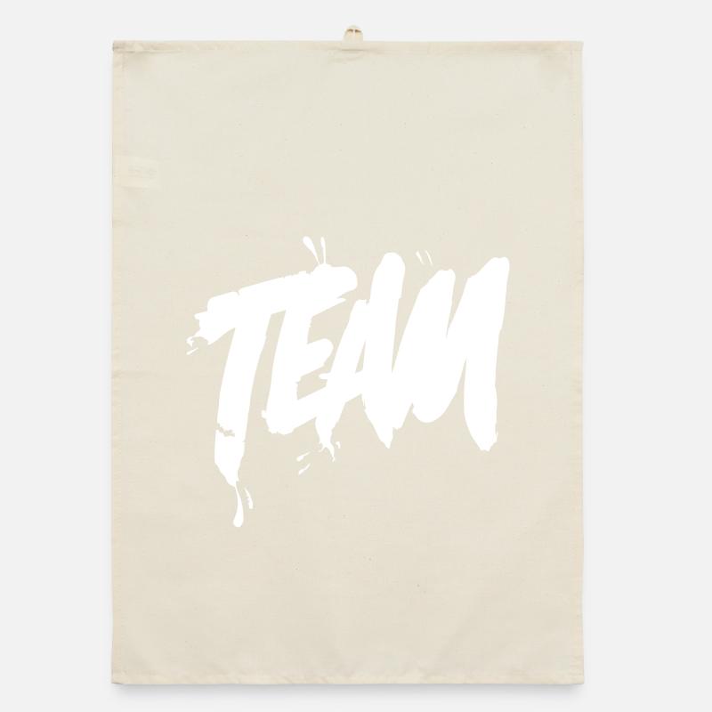 Team lettering Organic dish towel