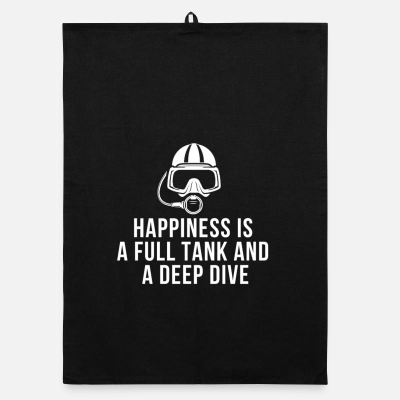 Happiness is a Full Tank and a Deep Dive Organic Geschirrtuch
