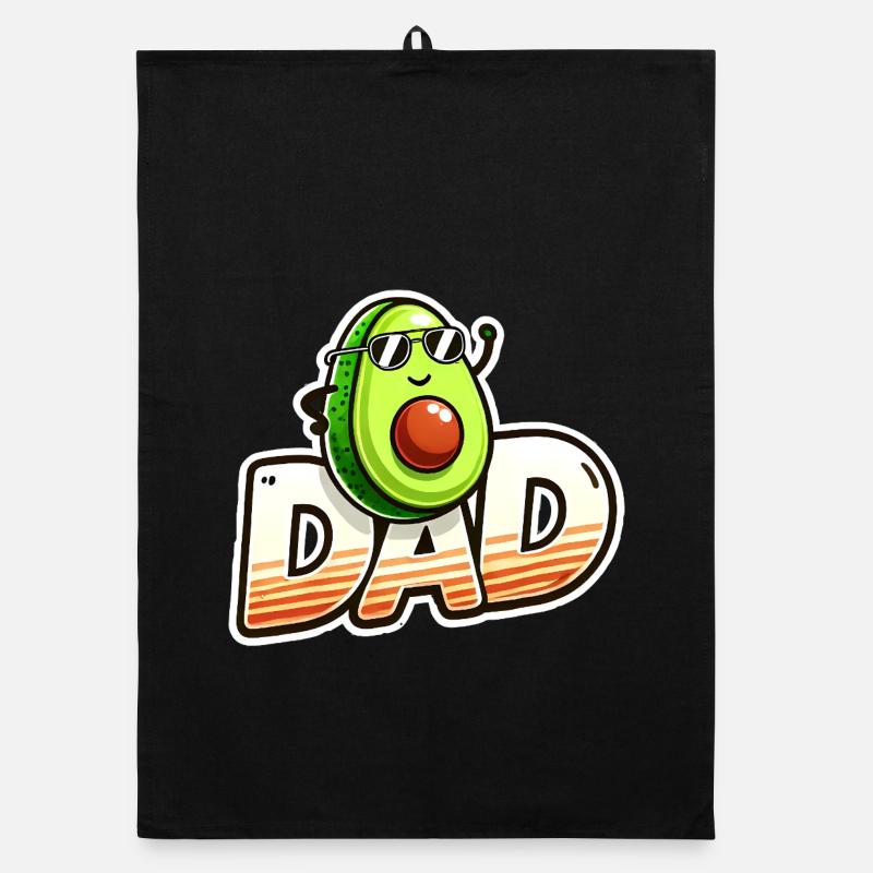 Sunny Avocado Dad Design, Fathers  Organic dish towel
