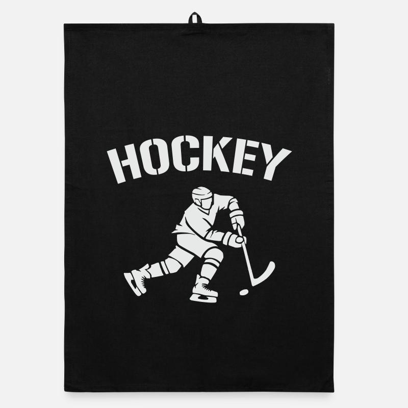 Hockey-Silhouette: Eiszeit auf dem Eis Organic Geschirrtuch