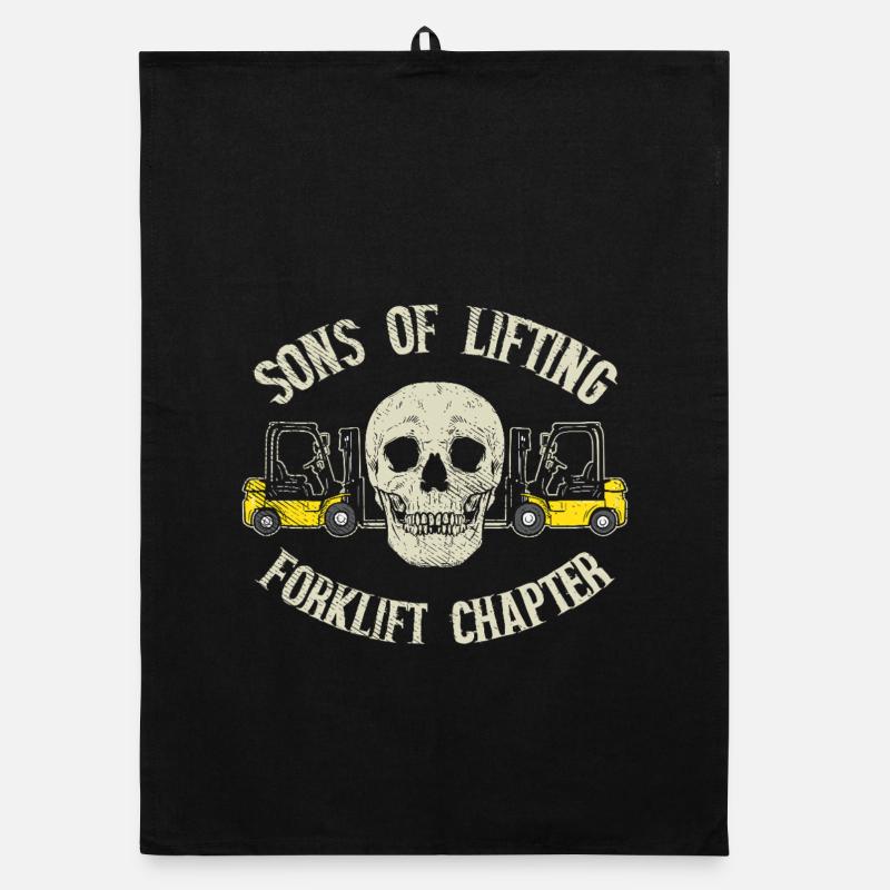Chapitre Sons of Lifting Forklift Conception de Crâne Torchon bio