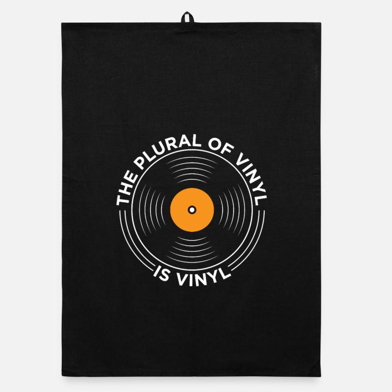 Le pluriel de vinyle est vinyle design musical drôle Torchon bio