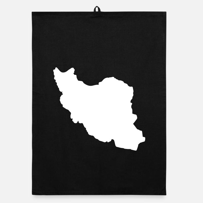 Silhouette de l’Iran Torchon bio