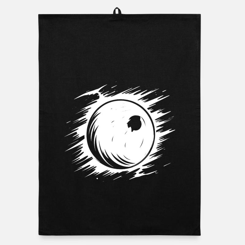 Bowling Ball Drawing Organic dish towel