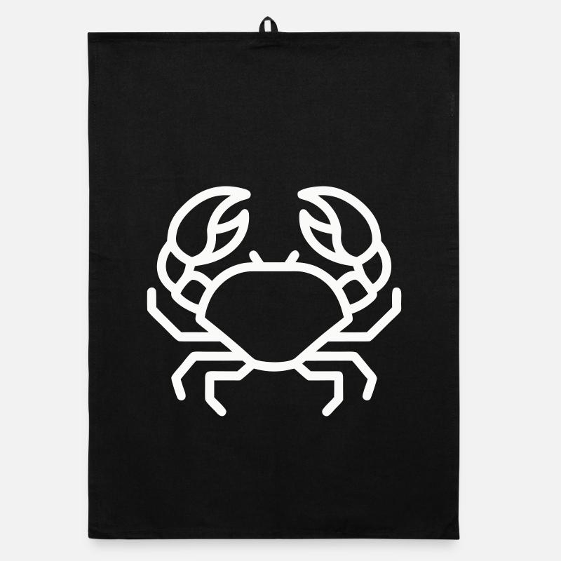 Minimalistische Krabbe online Organic Geschirrtuch