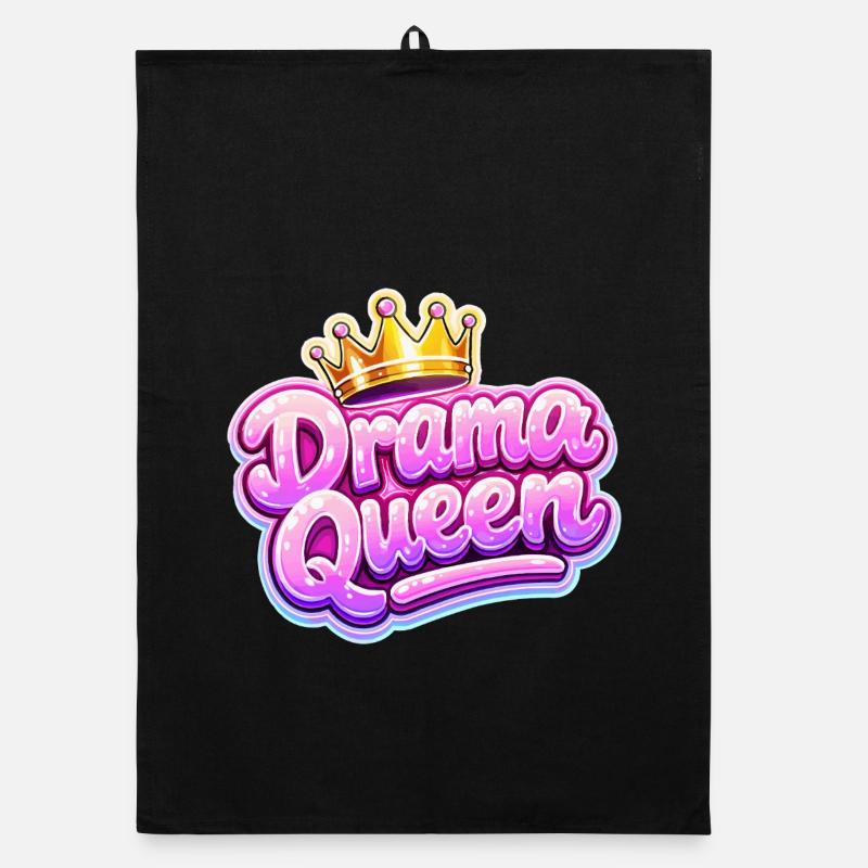 Drama Queen Crown Organic dish towel