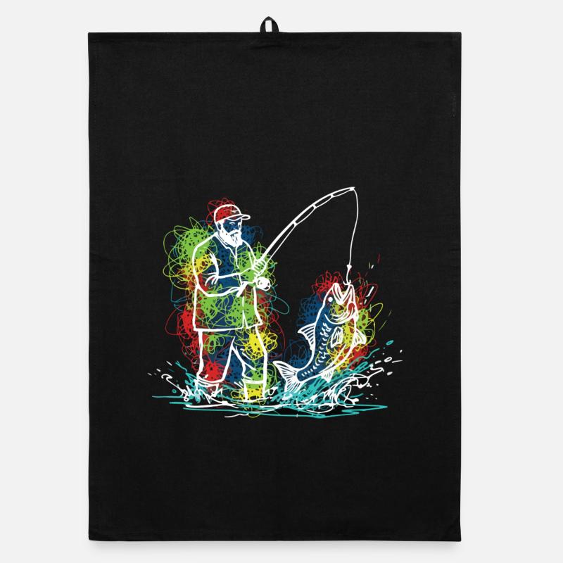 Fisherman Legend Fisherman Fish Organic dish towel