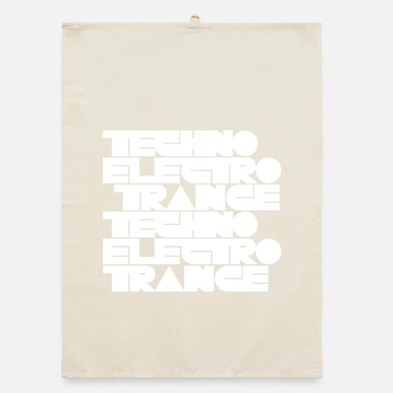 Techno Electro Trance Musik Organic Geschirrtuch