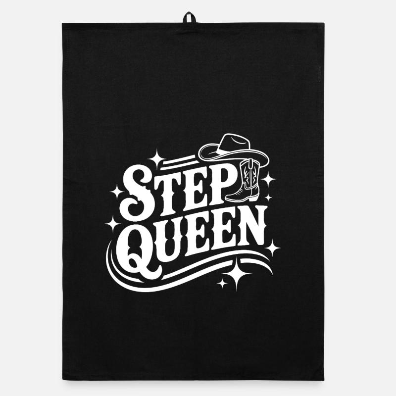 Step Queen Western Line Dance Organic dish towel
