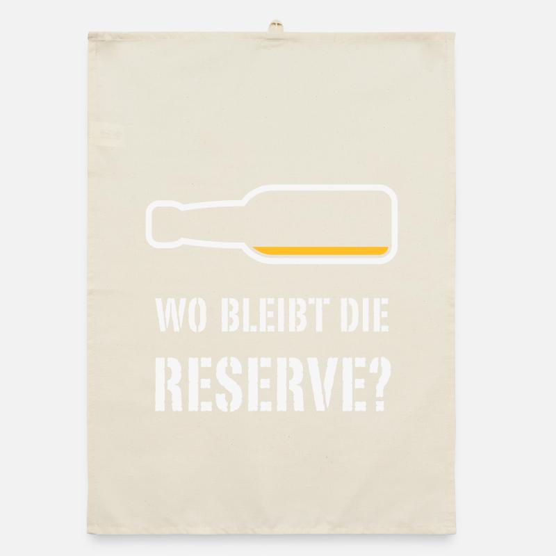 Wo Bleibt Die Reserve? (Bier / Bierchen / NEG 2C) Organic Geschirrtuch