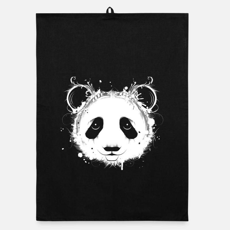 wunderschöner Panda Bär Kopf im Graffiti Stil Organic Geschirrtuch