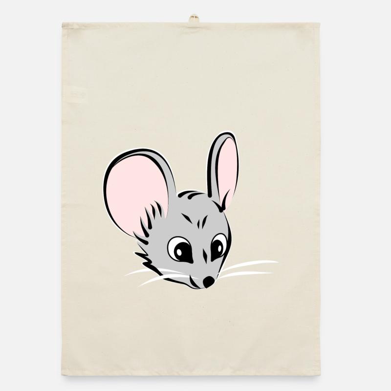 Mouse head Organic dish towel