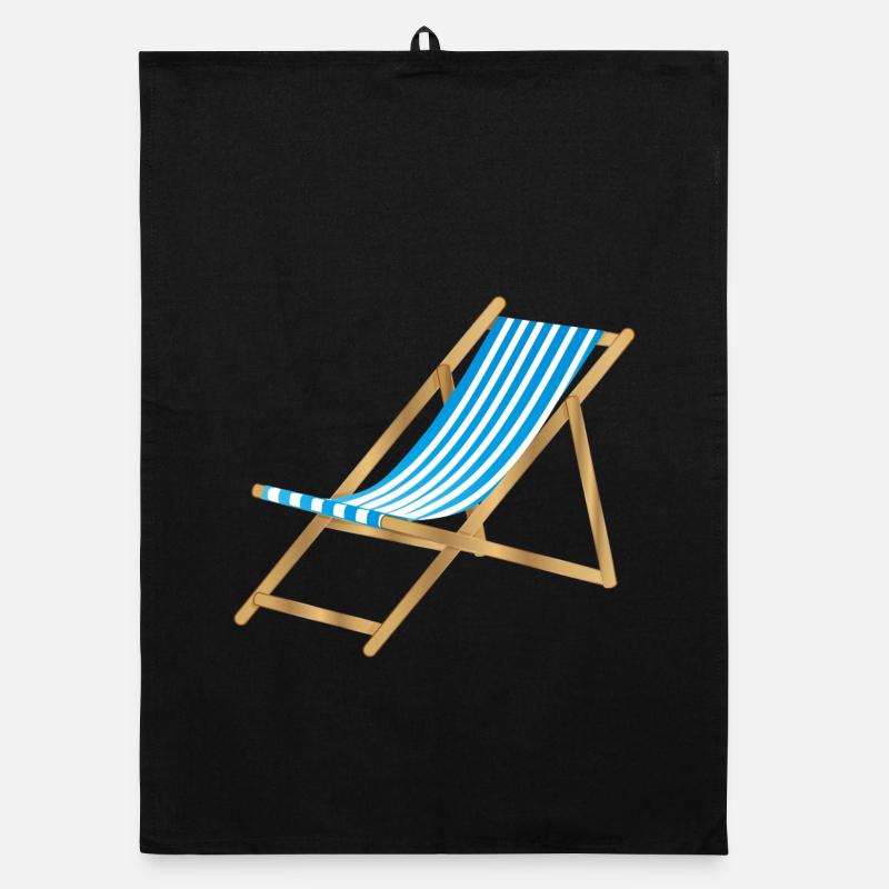 chaise longue marine rayée bleu blanc Torchon bio